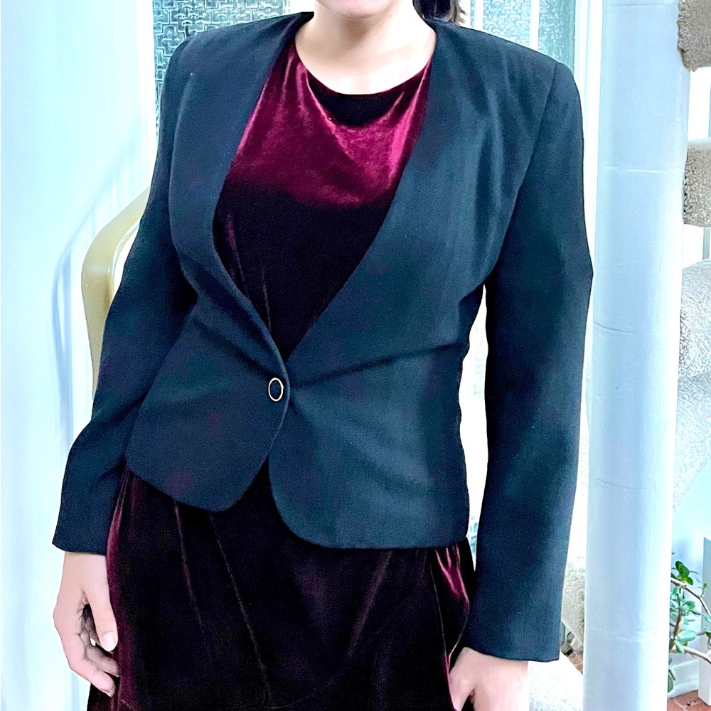 Vintage Alfred Sung structured wool blazer